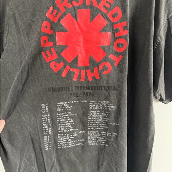 Red Hot Chili Peppers Gray Graphic T-Shirt - Picture 5 of 6